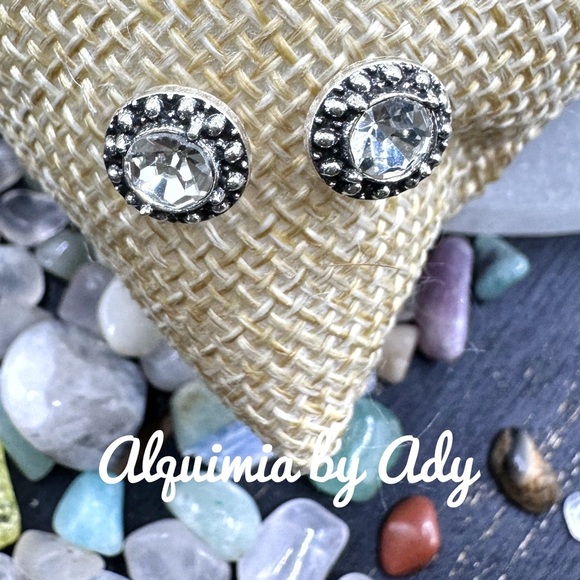 Alquimia by Ady Silver Crystal Earrings - Picture 1 of 8